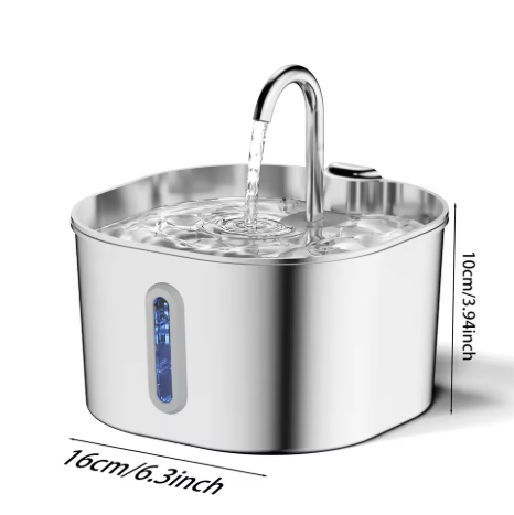AquaPaw™ Stainless Steel Pet Water Fountain